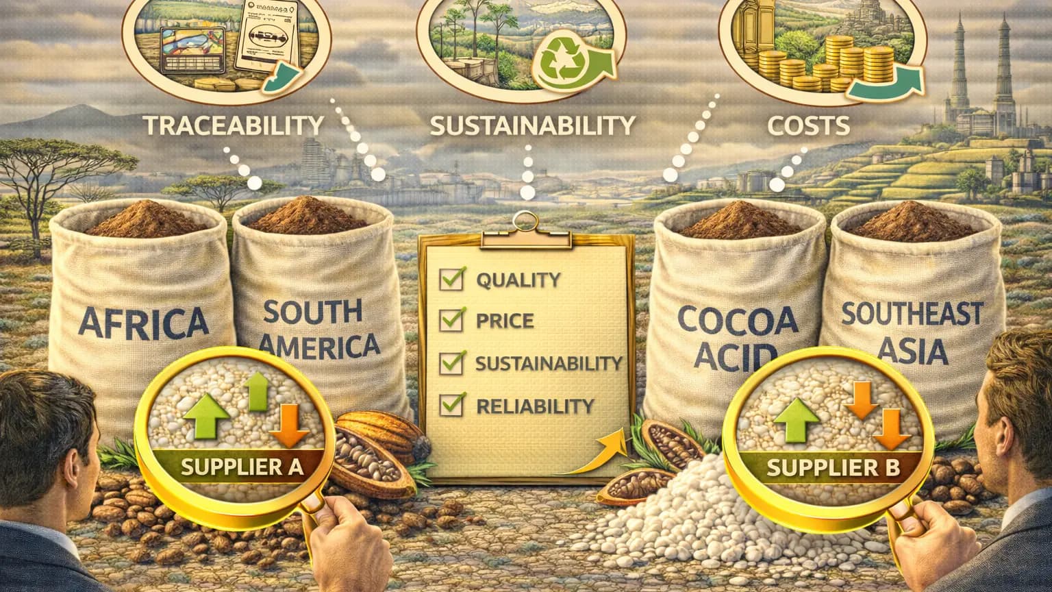 How Buyers Compare Cocoa Powder Suppliers by Origin